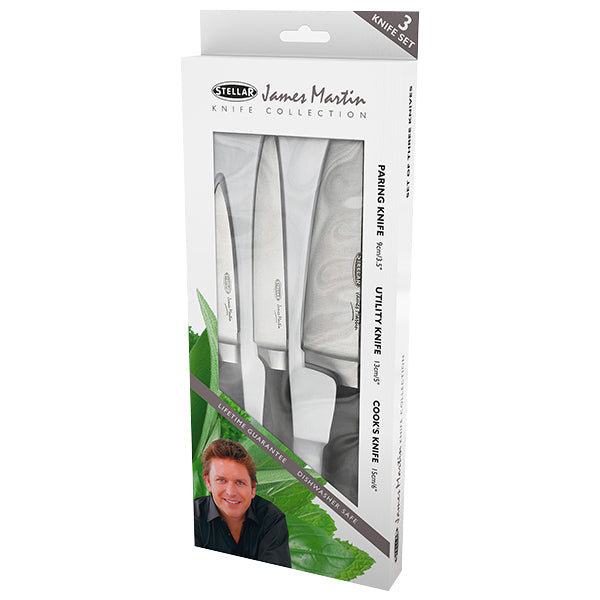 Stellar James Martin, IJ 3 Piece Knife Set Cook n Dine