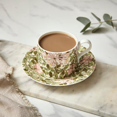 Spode Morris & Co Teacup & Saucer - Honeysuckle