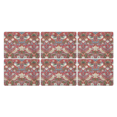 Pimpernel for Spode Morris & Co Strawberry Thief Red Placemats, Set of 6