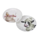 Royal Worcester Wrendale Designs Cow & Duck Coupe Plate Set of 2 - Cook N Dine