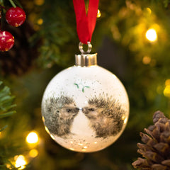 Royal Worcester Wrendale Designs Bauble - Hedgehugs