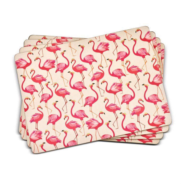 Pimpernel Sara Miller Flamingo Large Placemats Set of 4 Cook n Dine