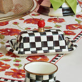 MacKenzie-Childs Courtly Check Enamel Butter Box - Cook N Dine