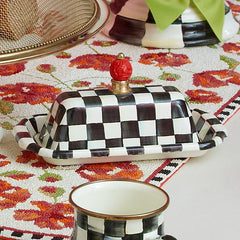 MacKenzie-Childs Courtly Check Enamel Butter Box