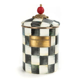 MacKenzie-Childs Courtly Check Enamel Canister - Medium - Cook N Dine