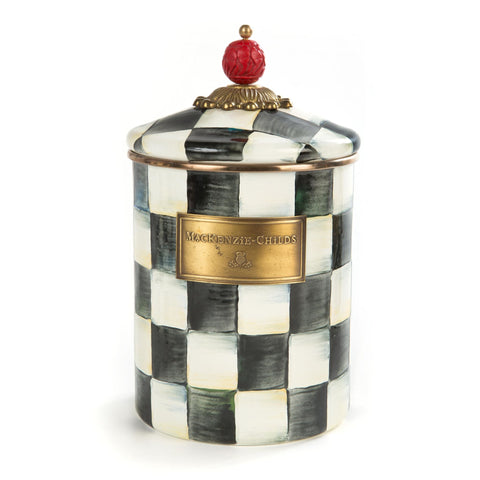 MacKenzie-Childs Courtly Check Enamel Canister - Medium