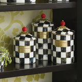 MacKenzie-Childs Courtly Check Enamel Canister - Medium - Cook N Dine