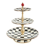 MacKenzie-Childs Courtly Check Enamel Three Tier Sweet Stand - Cook N Dine
