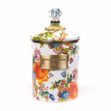 MacKenzie-Childs Flower Market Medium Canister - White - Cook N Dine