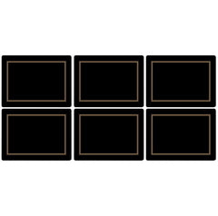 Pimpernel Classic Black Placemats Set of 6