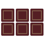 Pimpernel Classic Burgundy Coasters Set of 6 - Cook N Dine