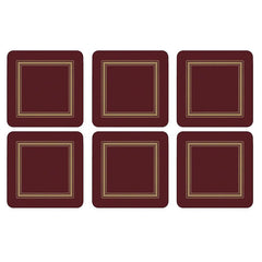 Pimpernel Classic Burgundy Coasters Set of 6