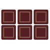 Pimpernel Classic Burgundy Coasters Set of 6