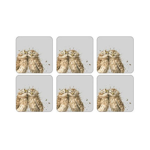 Pimpernel for Royal Worcester Wrendale Designs Owl Coasters Set of 6