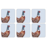 Pimpernel for Royal Worcester Wrendale Designs Pheasant Coasters Set of 6 - Cook N Dine