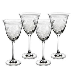 Portmeirion Botanic Garden Crystal Wine Glass Set of 4