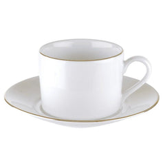 Royal Worcester Classic Gold Tea Cup & Round Saucer Set of 4