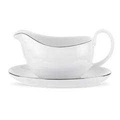 Royal Worcester Classic Platinum Sauce Boat & Stand