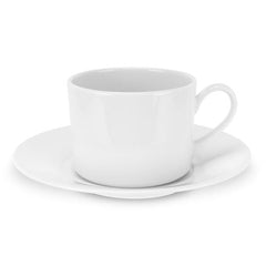 Royal Worcester Classic White Tea Cup & Round Saucer Set of 4