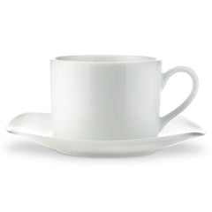 Royal Worcester Classic White Tea Cup & Sqaure Saucer Set of 4