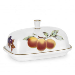 Royal Worcester Evesham Gold Covered Butter Dish