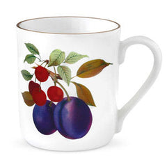 Royal Worcester Evesham Gold Mug Plum & Cherry Set of 4