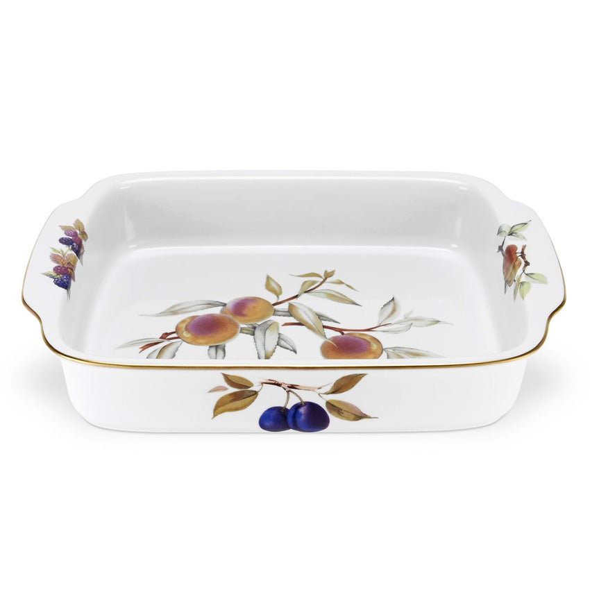  WORCESTER evesham 波形深皿　特大径約35cm Royal Worcester Evesham Gold Rectangular Handled Dish 30 x 23.5cm