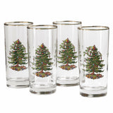 Spode Christmas Tree Highball Glass 15oz Set of 4 - Cook N Dine