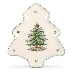 Spode Christmas Tree Tree Shaped Dish 35cm/14ins