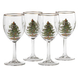 Spode Christmas Tree Wine Glasses 13oz Set of 4 - Cook N Dine