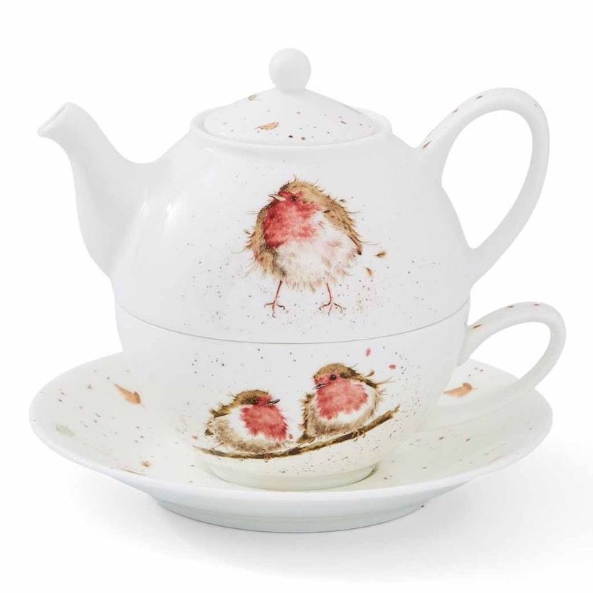 Royal Worcester Wrendale Designs Tea For One with Saucer (Robins