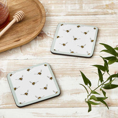 Pimpernel for Royal Worcester Wrendale Designs The Bee Coasters Set of 6