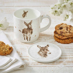 Royal Worcester Wrendale Designs Gentle Jack Mug and Coaster Set (Donkey)
