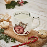 Royal Worcester Wrendale Designs Purrfect Christmas Mug (Kitten) - Cook N Dine