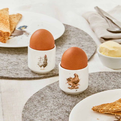 Royal Worcester Wrendale Designs Egg Cups (Chickens) Set of 2