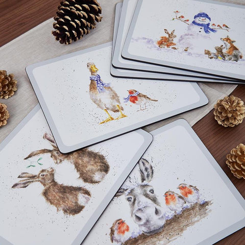 Pimpernel Classic Black Set Of 4 Placemats – Guyana