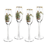 Spode Christmas Tree Champagne Flutes Set of 4 - Cook N Dine