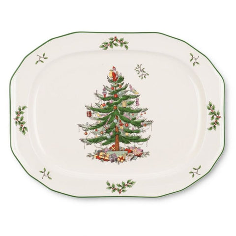 Spode Christmas Tree Sculpted Oval Platter